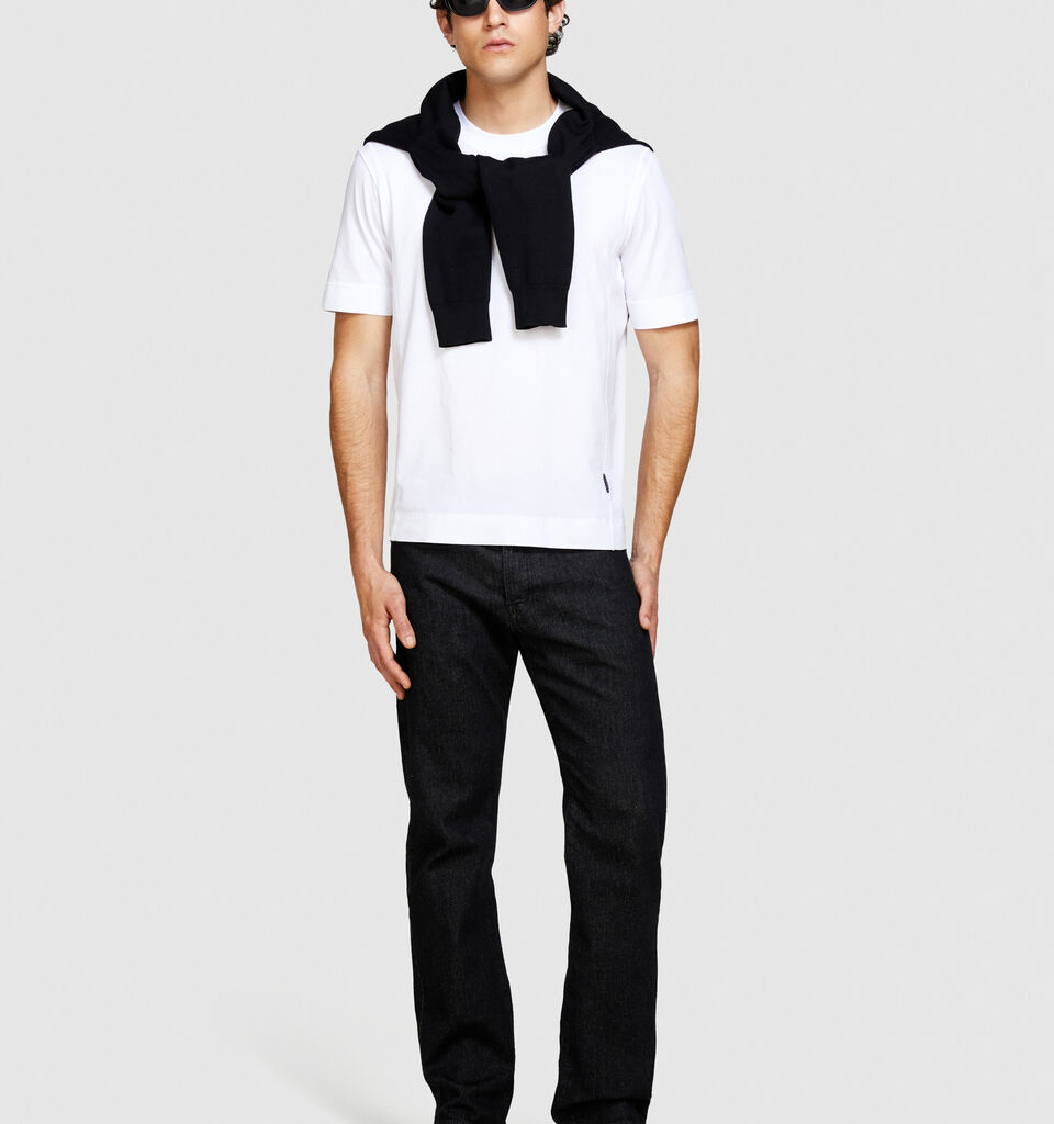 Solid color t-shirt - men's short sleeve t-shirts - White | Sisley image number 1